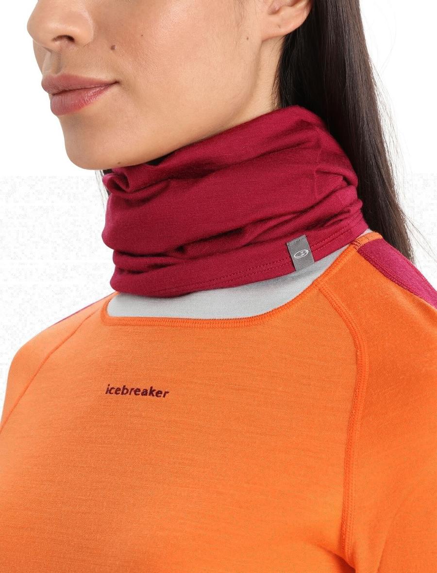 Cherry Men's Icebreaker Unisex Merino Flexi Chute Scarves | USA 1070SGLO